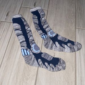 Blue and Gray Ski Socks